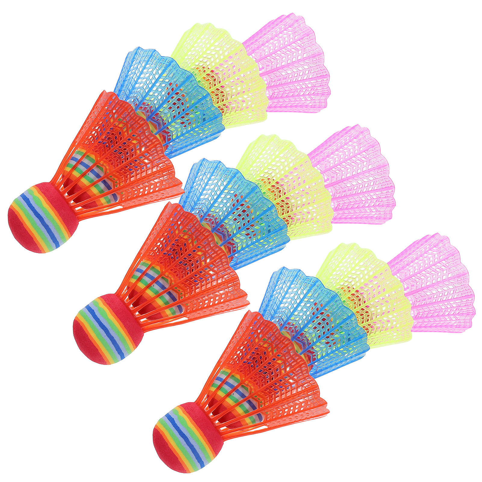 Sports Equipment For Badminton - 12Pcs Colorful Badminton Shuttlecocks Kids Big
