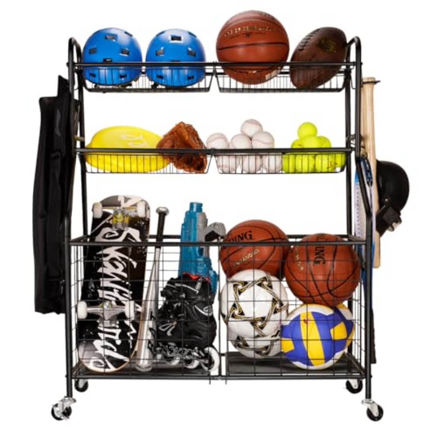 Sports Equipment Bat - Garage Storage Rack for Sports Equipment