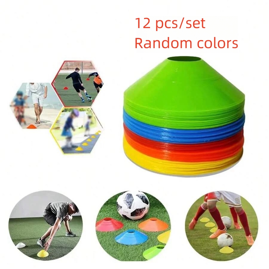 Football Training Cone - 12Pcs Soccer Disc Cone Set Football