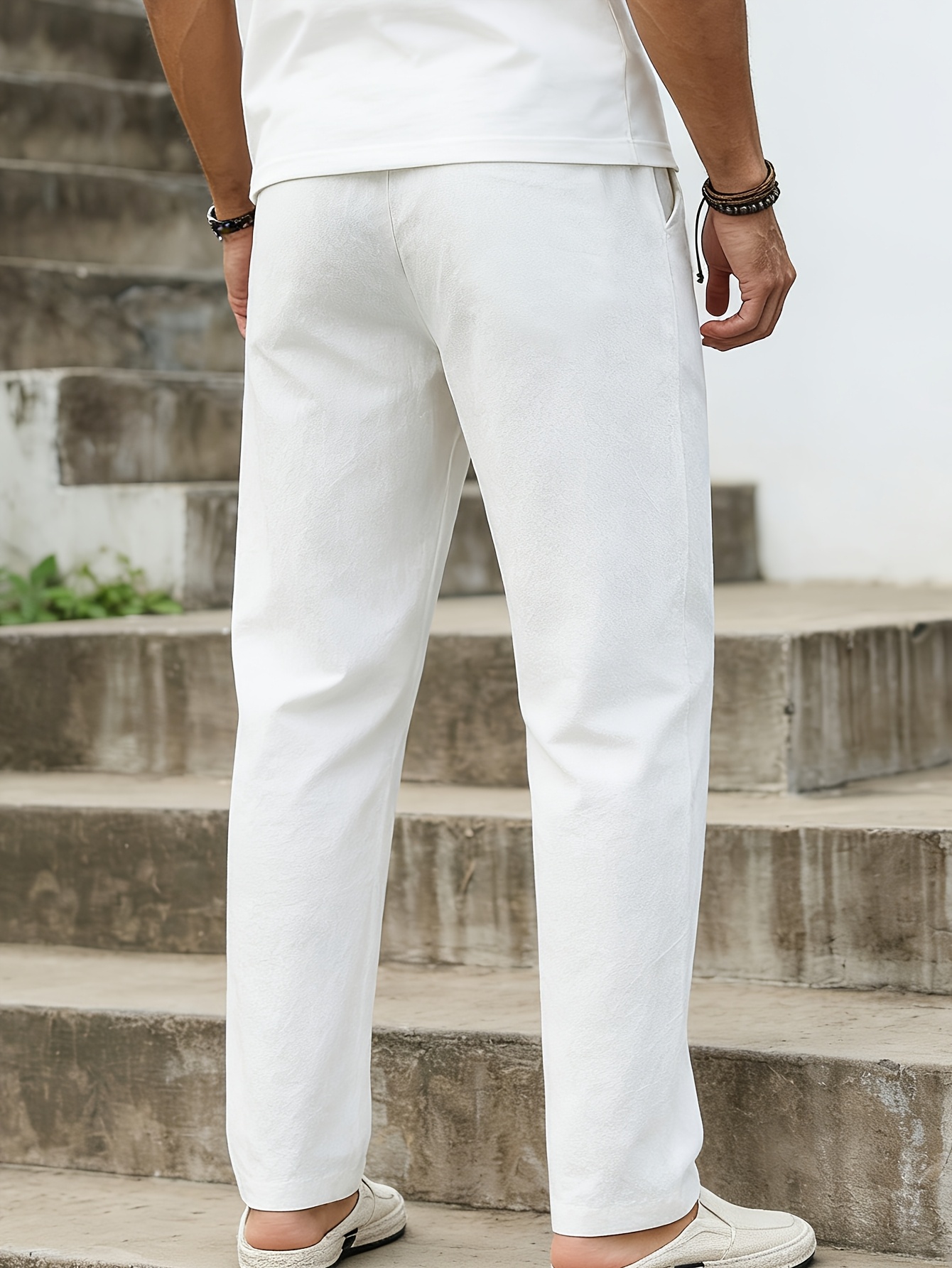 FGKKS Men White Pants Fashion  - Sports Equipment Brand avaliação e preço