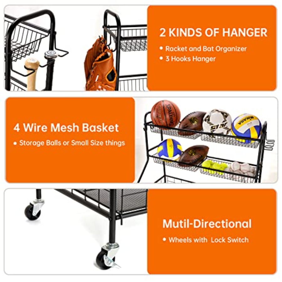 Garage Storage Rack for Sports - Sports Equipment Bat avaliação e preço