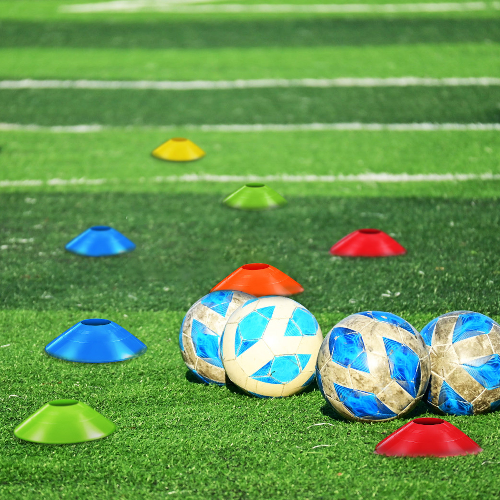 30Pcs Soccer Training Cones Co - Football Training Cone avaliação e preço