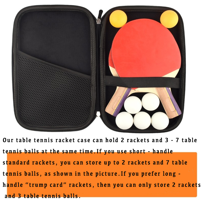 1pc Table Tennis Bat Cases Zip - Sports Equipment Bat avaliação e preço