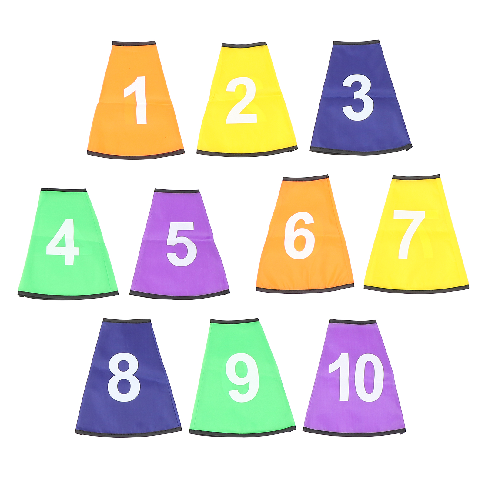 10Pcs Colorful Numbered Cone P - Football Training Cone avaliação e preço