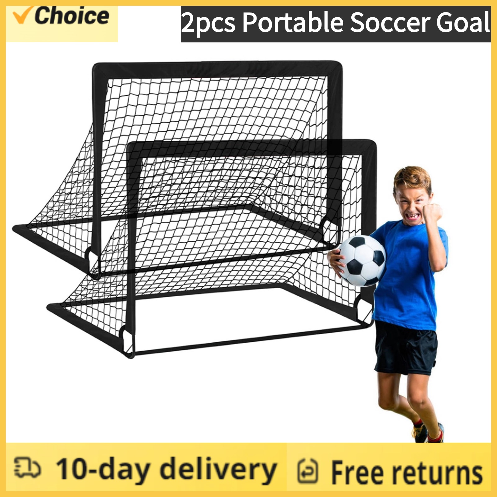 2pcs Portable Soccer Goal Fold - Football Training Cone avaliação e preço