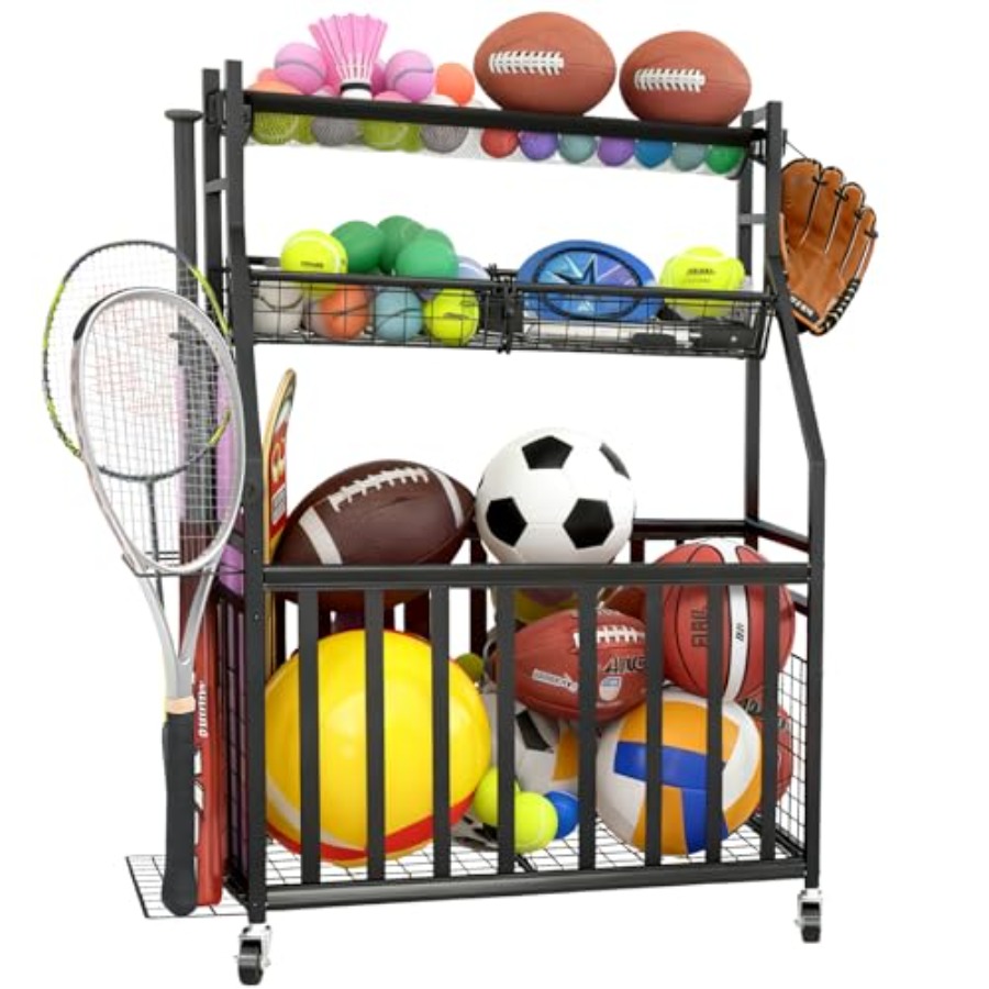 Sports Equipment Garage Organi - Sports Equipment Bat avaliação e preço