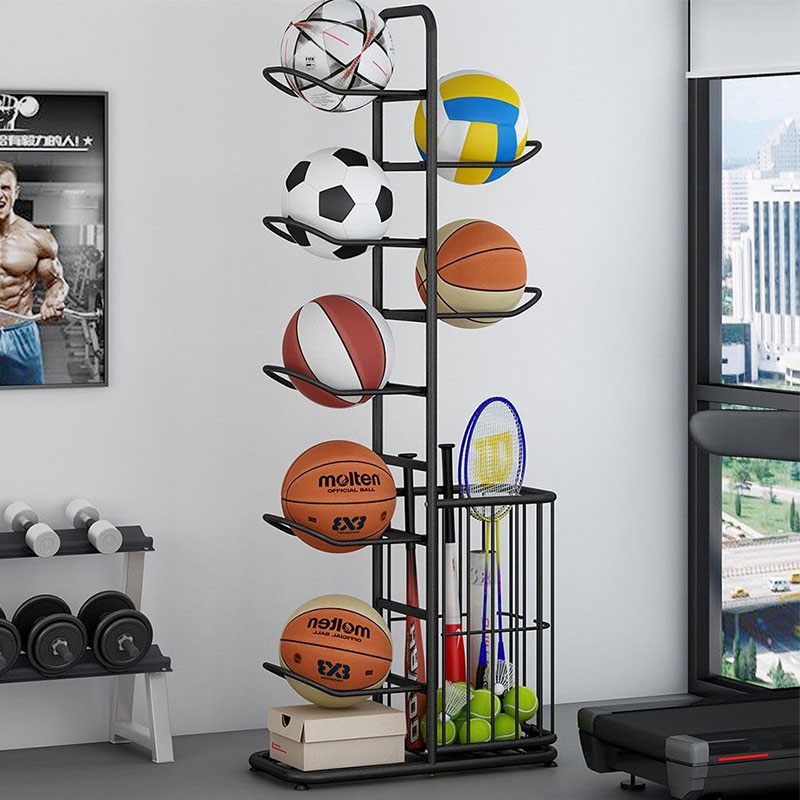 Sports Ball Storage Rack Baske - Sports Equipment For Badminton avaliação e preço