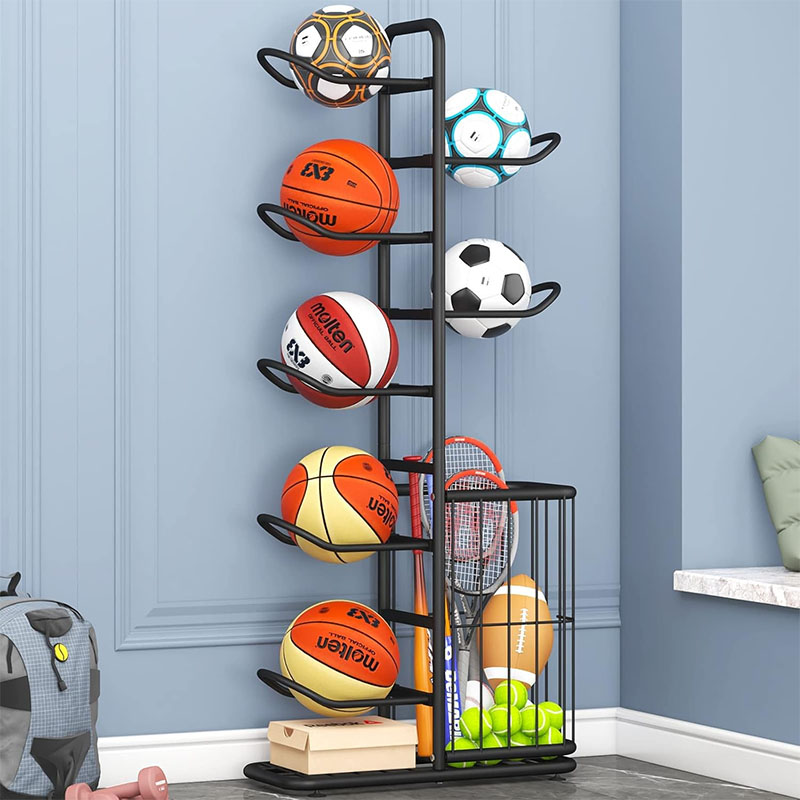 Sports Ball Storage Rack Baske - Sports Equipment For Badminton avaliação e preço