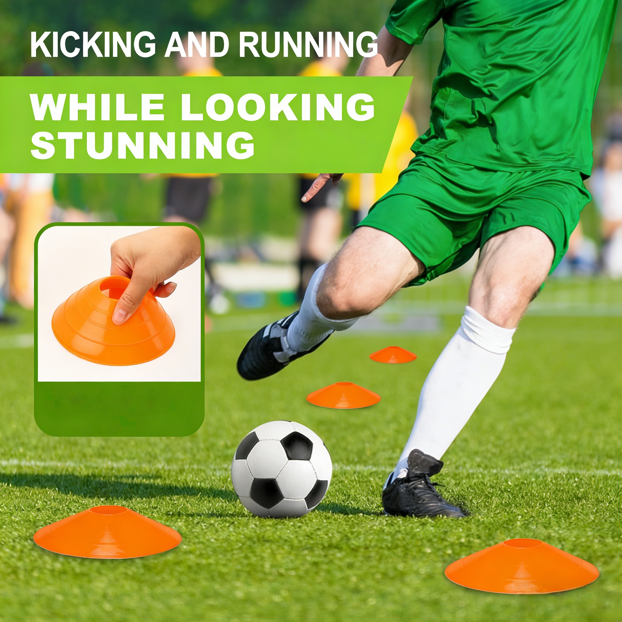 25 Pack football cone plate  f - Football Training Cone avaliação e preço